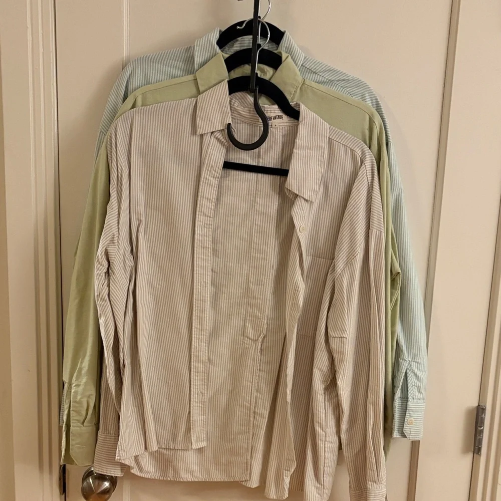 Djerf Avenue Plaid Button-Down Shirt in Brown - Picture 3 of 5